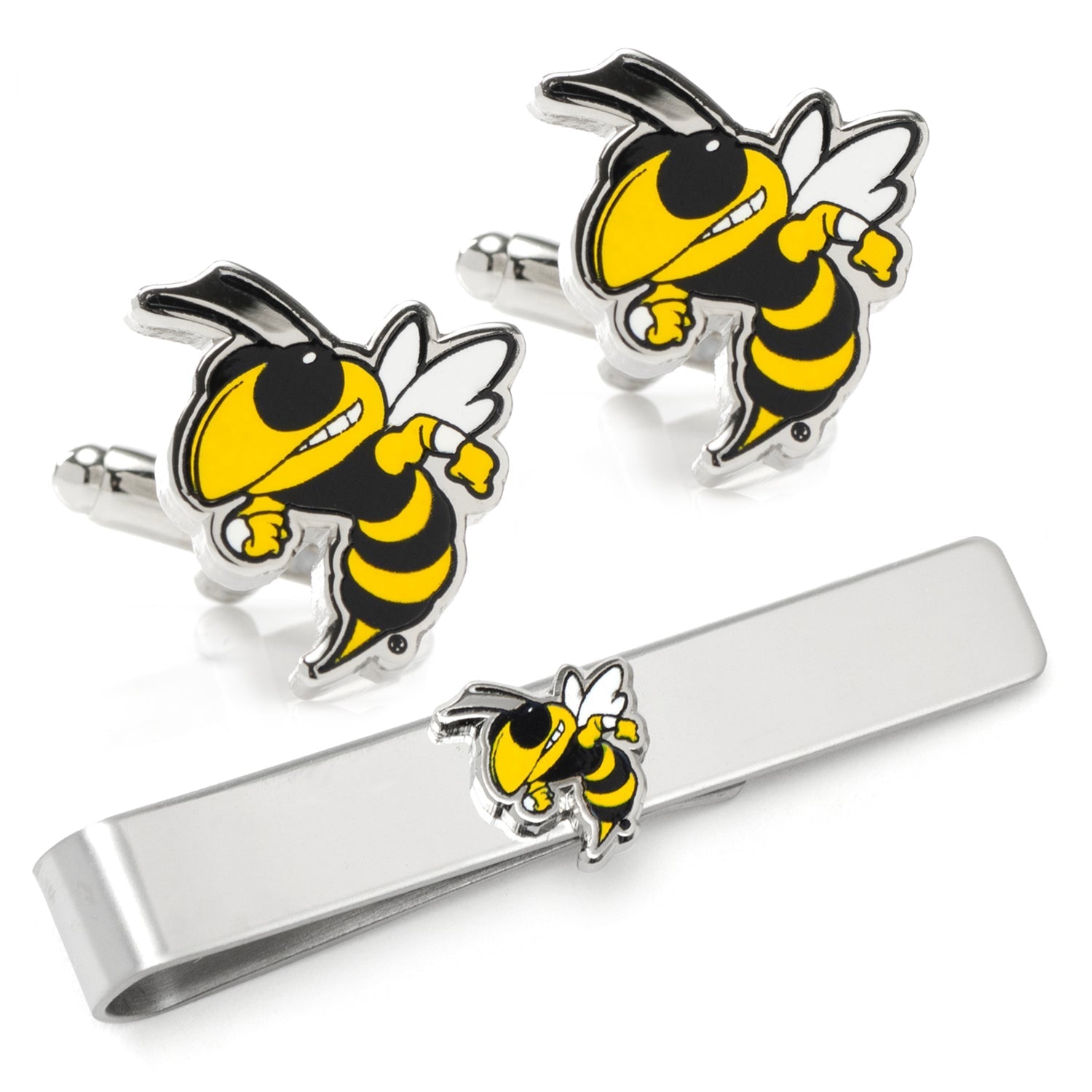 NCAA Georgia Tech Yellow Jackets Cufflinks and Tie Bar Gift Set - My Men's Shop