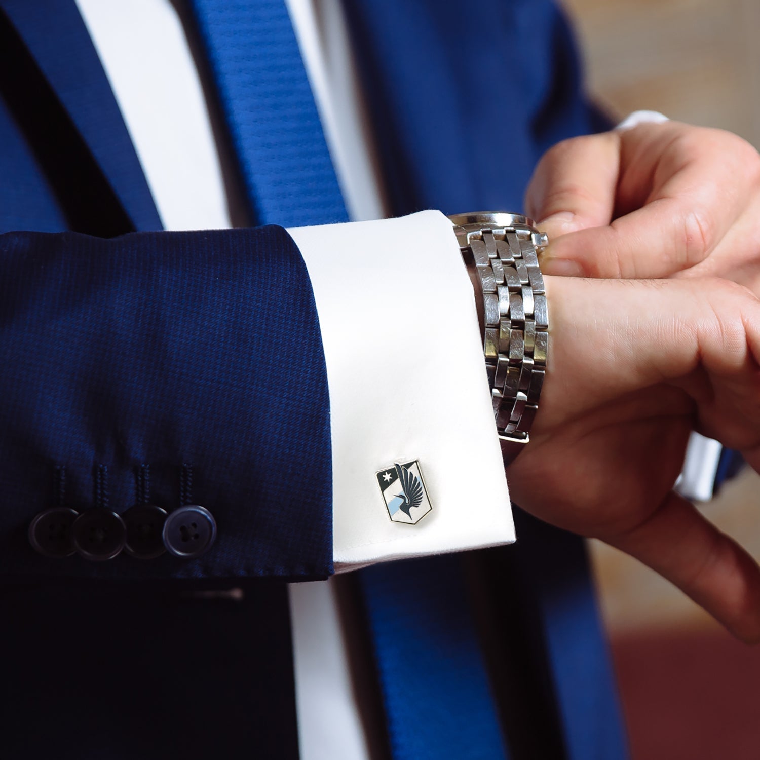 MLS Minnesota United Cufflinks and Lapel Pin Gift Set