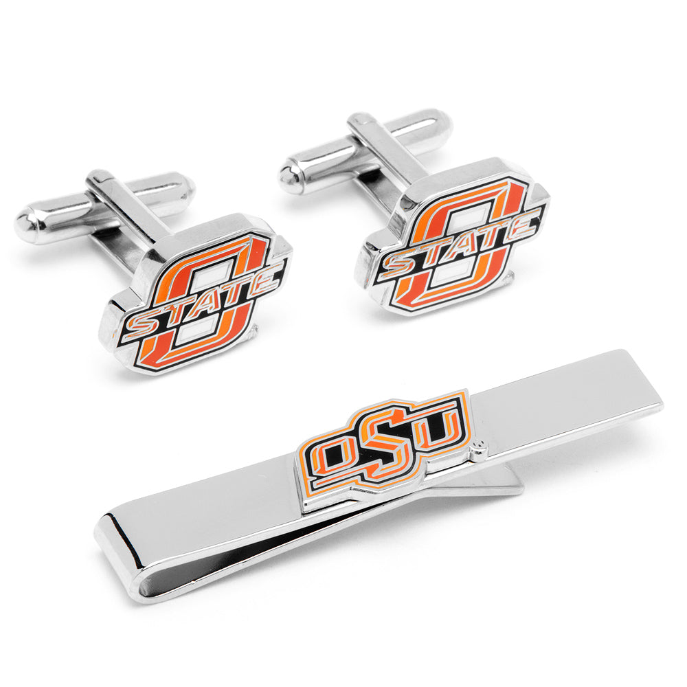 NCAA Oklahoma State Cowboys Cufflinks and Tie Bar Gift Set - My Men's Shop