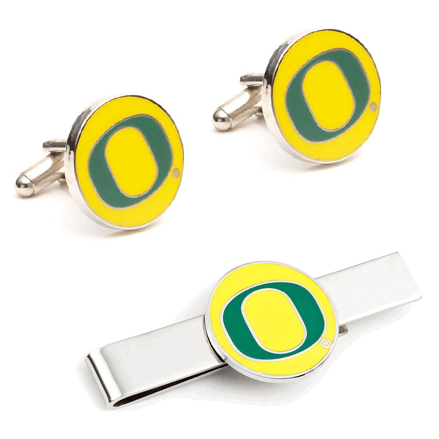 NCAA Oregon Ducks Cufflinks and Tie Bar Gift Set - My Men's Shop
