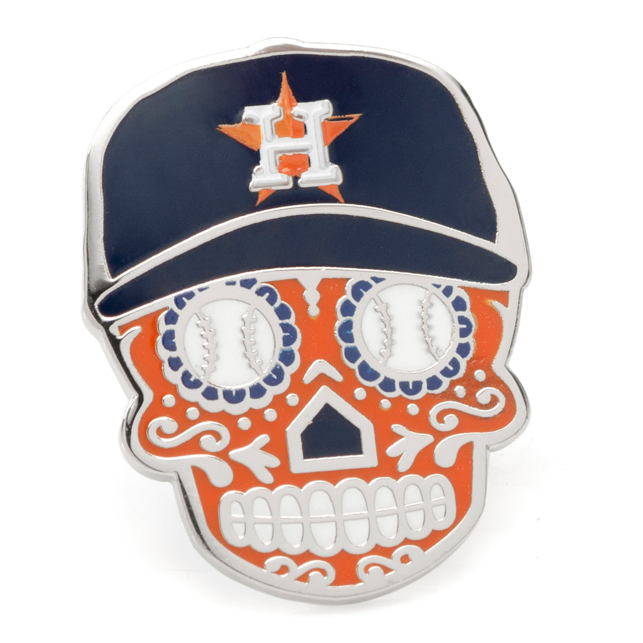 Houston Astros Sugar Skull Cufflinks & Lapel Pin Gift Set - My Men's Shop