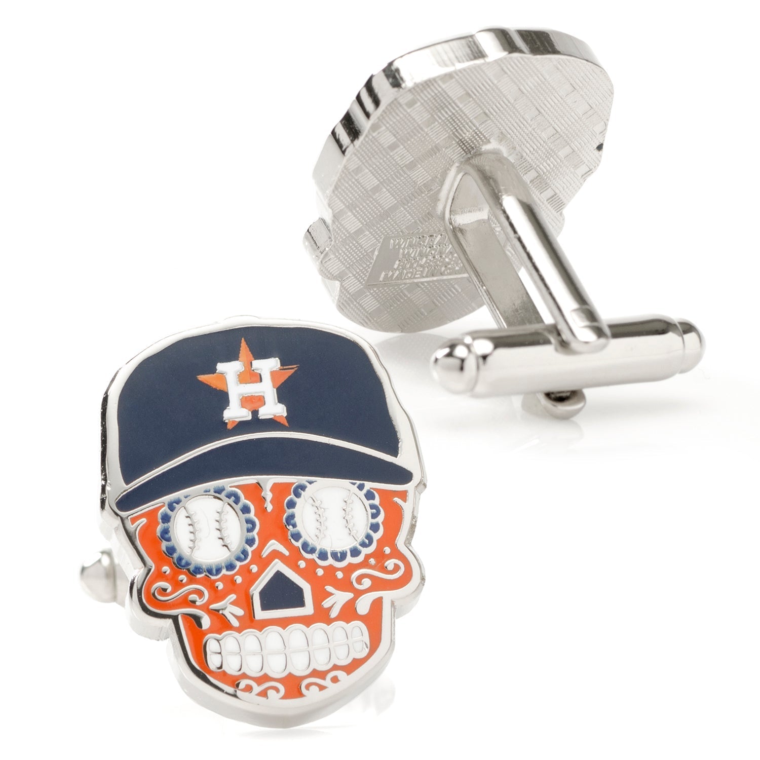 Houston Astros Sugar Skull Cufflinks & Lapel Pin Gift Set - My Men's Shop