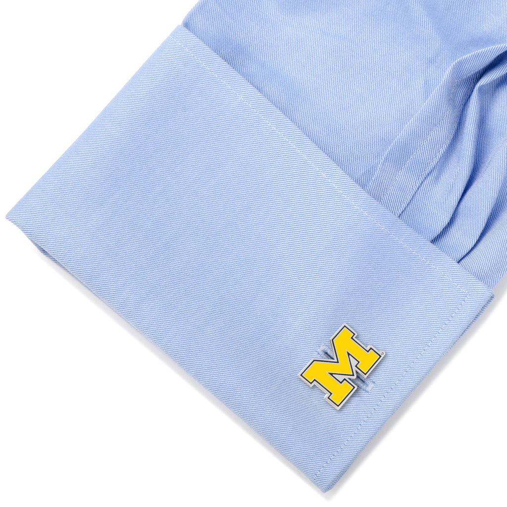 NCAA University of Michigan Wolverine Cufflinks and Lapel Pin Gift Set