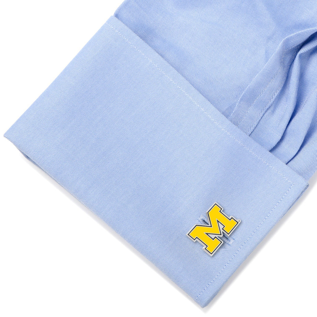 NCAA University of Michigan Wolverine Cufflinks and Lapel Pin Gift Set
