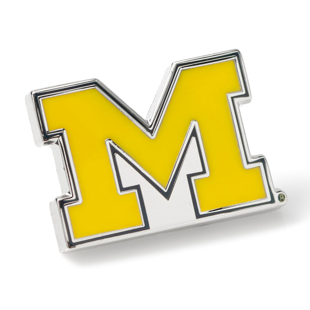 NCAA University of Michigan Wolverine Cufflinks and Lapel Pin Gift Set