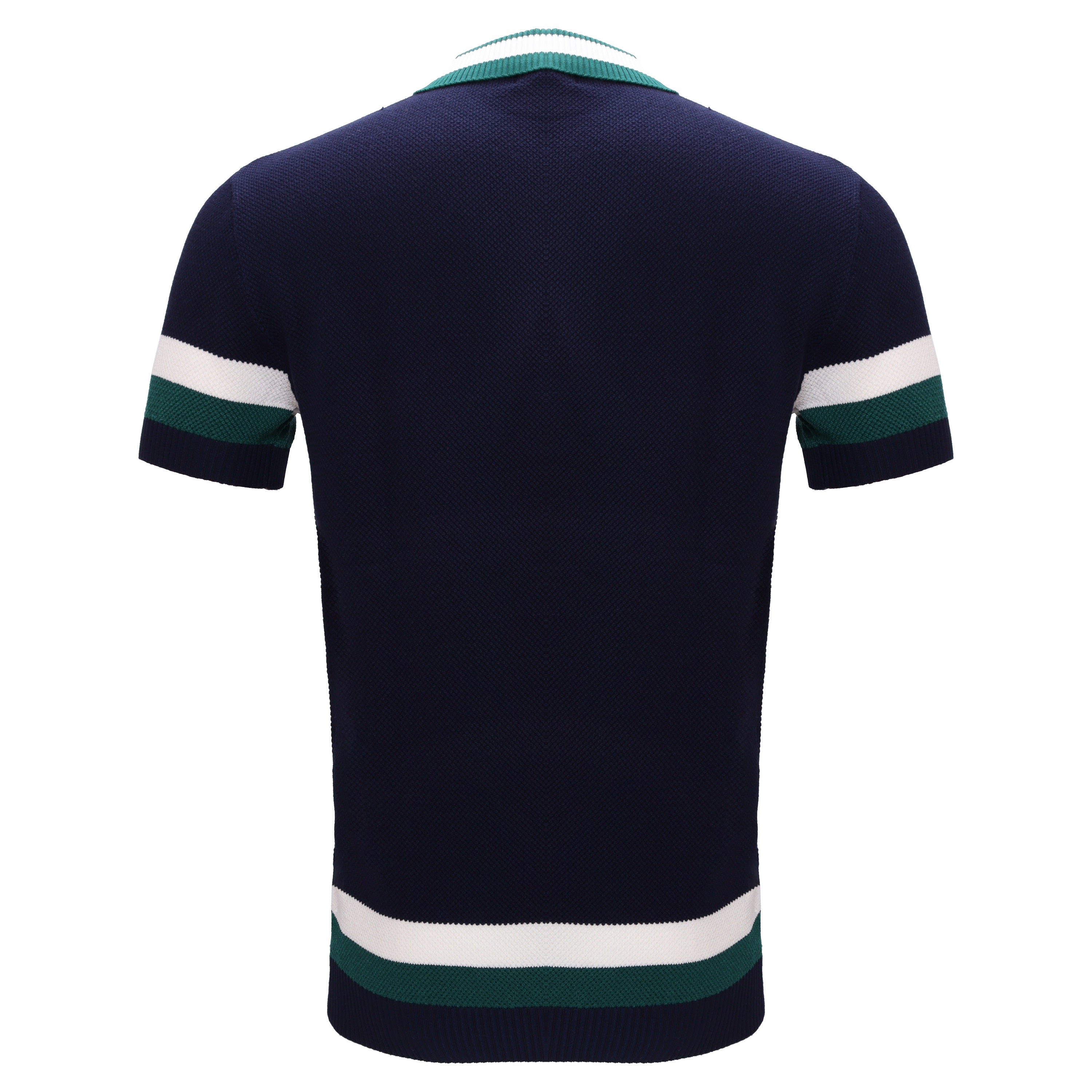 Heritage Stripe Knit Polo NAVY - My Men's Shop