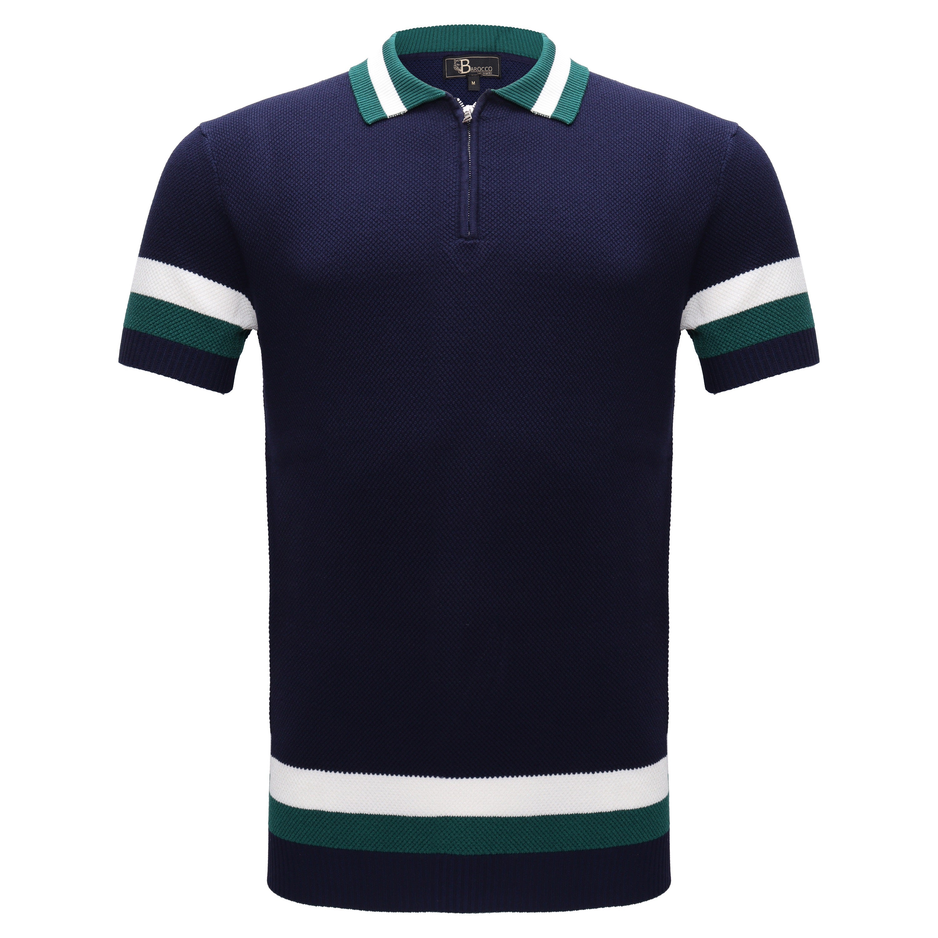 Heritage Stripe Knit Polo NAVY - My Men's Shop