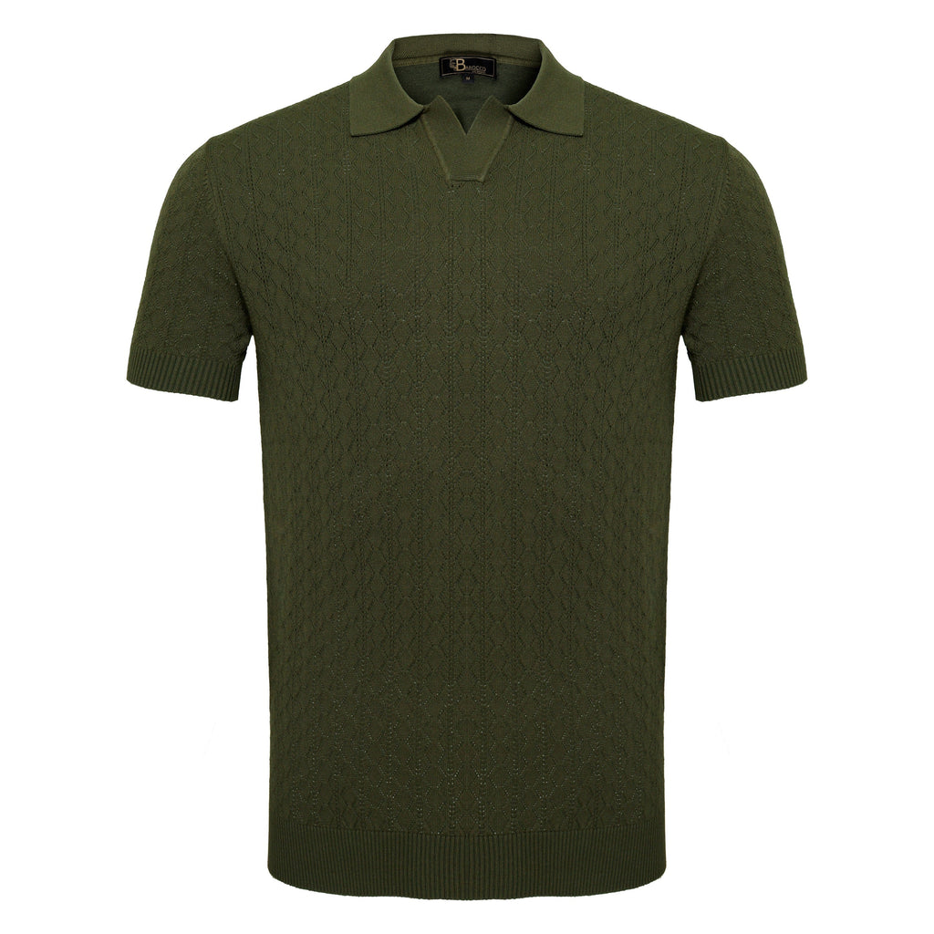Elevare Knit Polo ARMY GREEN - My Men's Shop