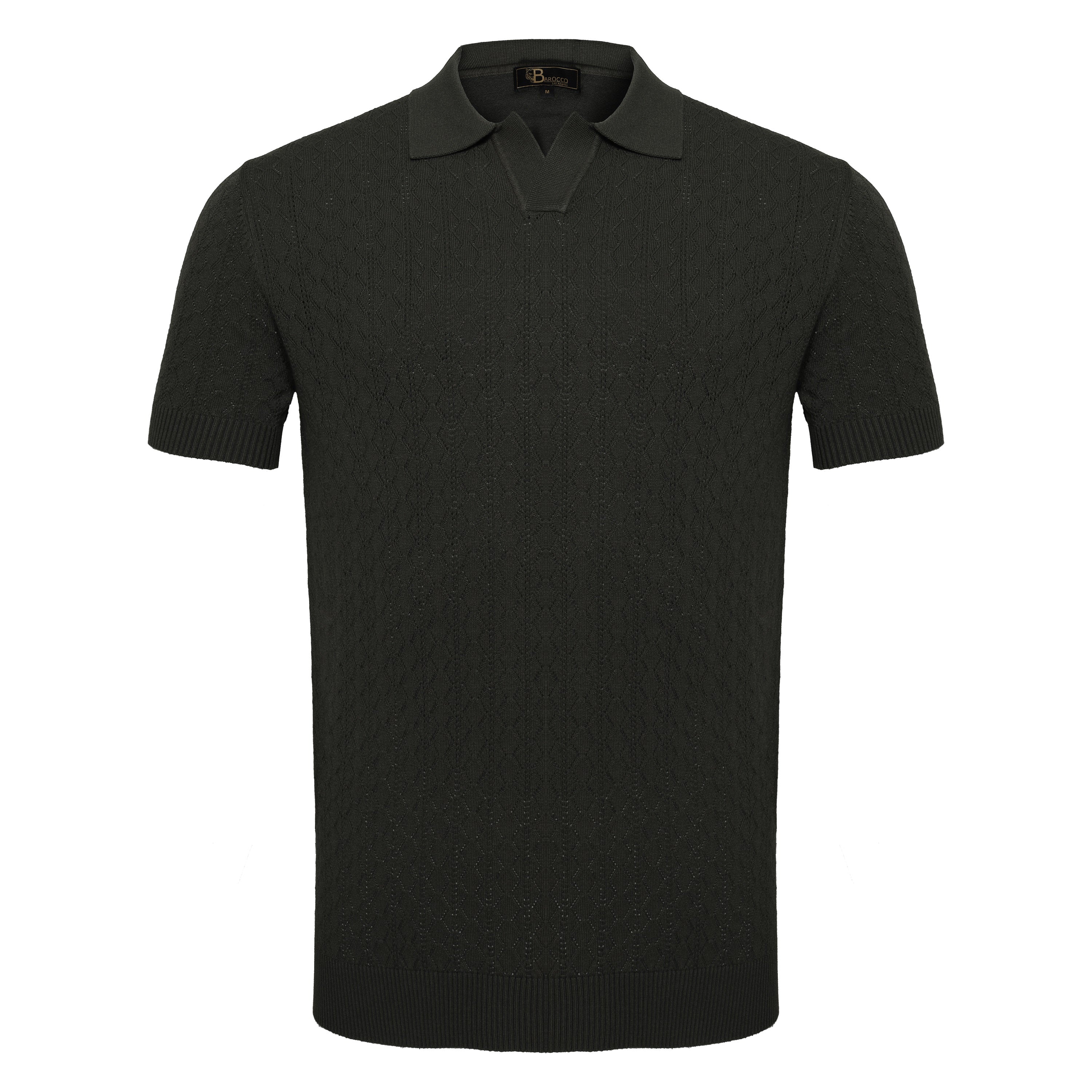 Elevare Knit Polo BLACK - My Men's Shop