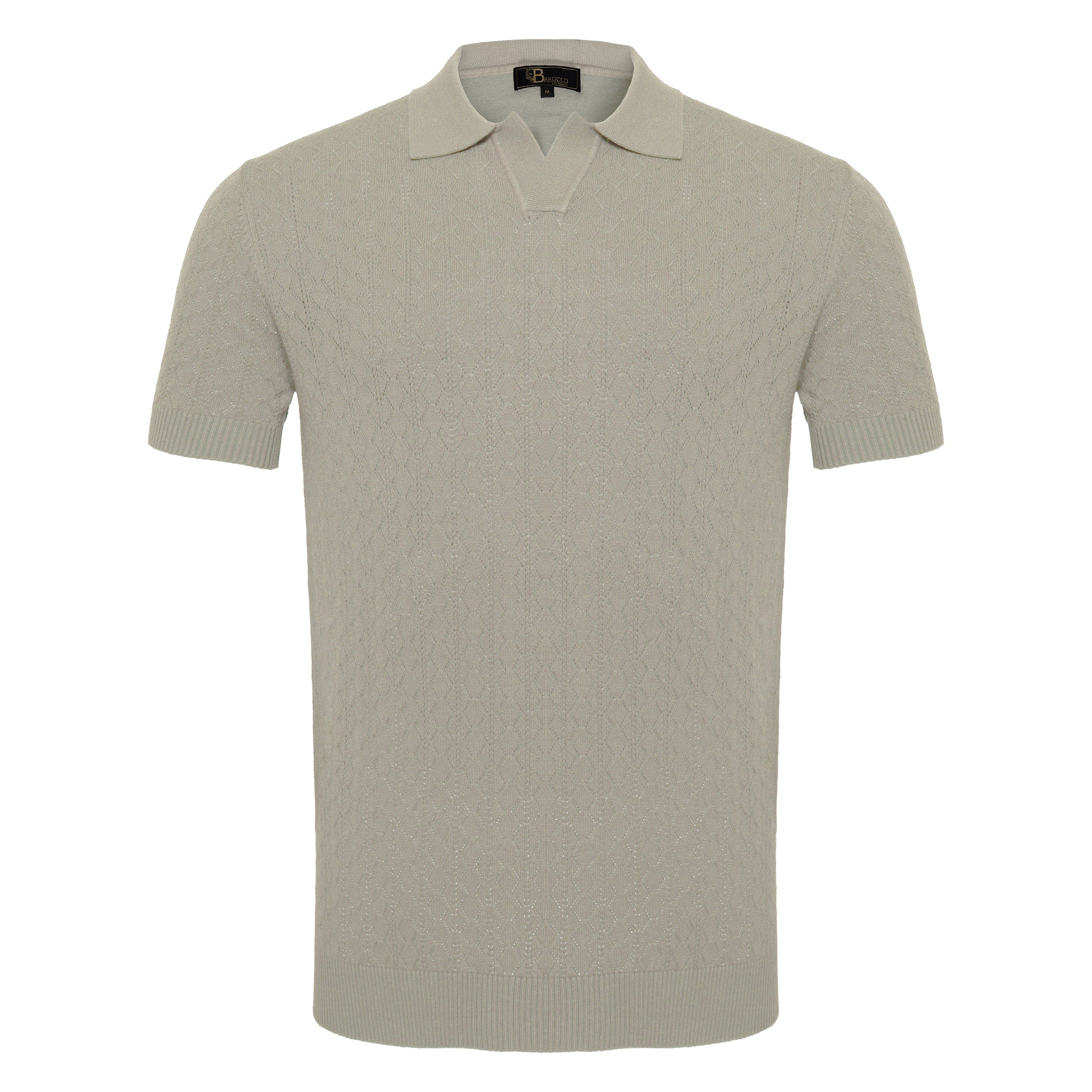 Elevare Knit Polo WHITE - My Men's Shop