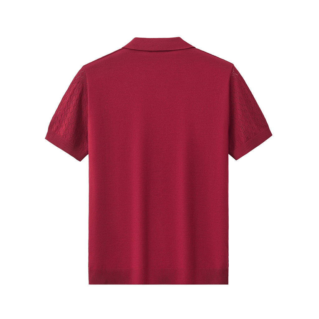 Elevare Knit Polo RED - My Men's Shop