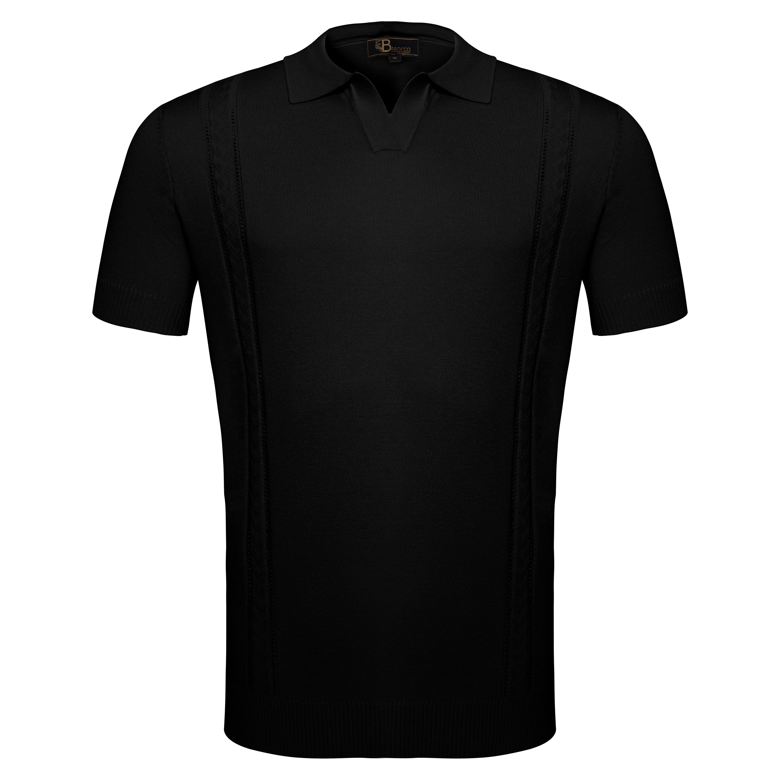 LuxeKnit Polo BLACK - My Men's Shop