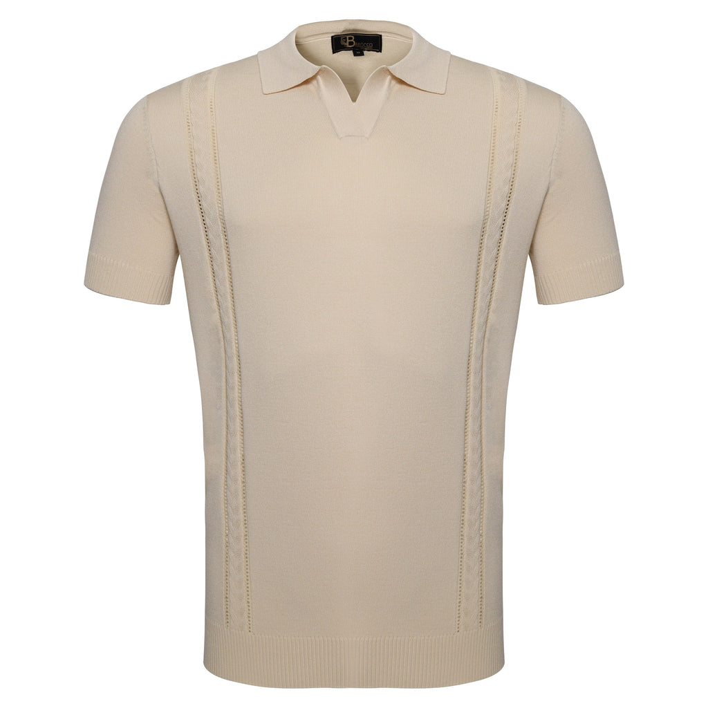 LuxeKnit Polo IVORY - My Men's Shop