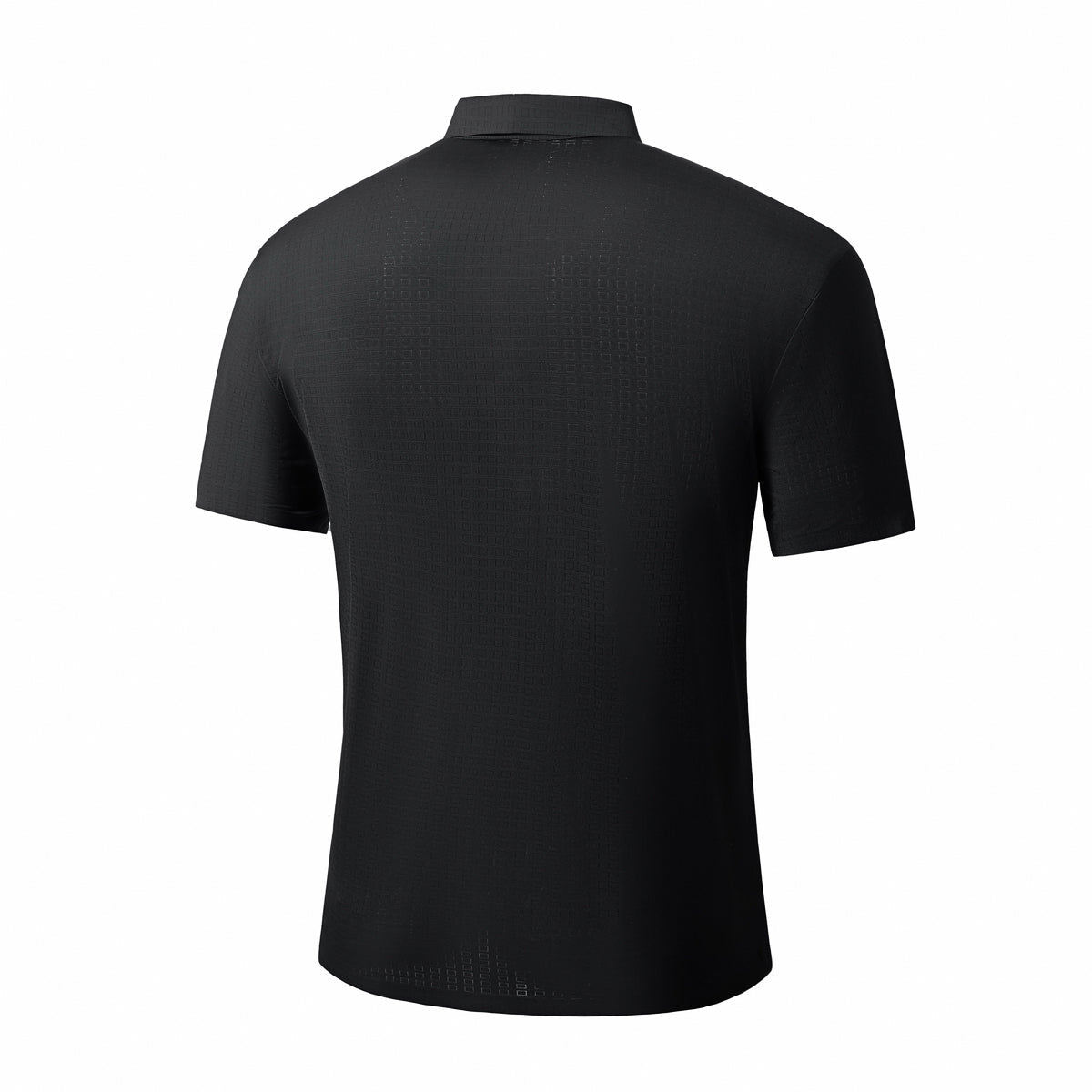Grid Texture Stitchless Polo BLACK - My Men's Shop