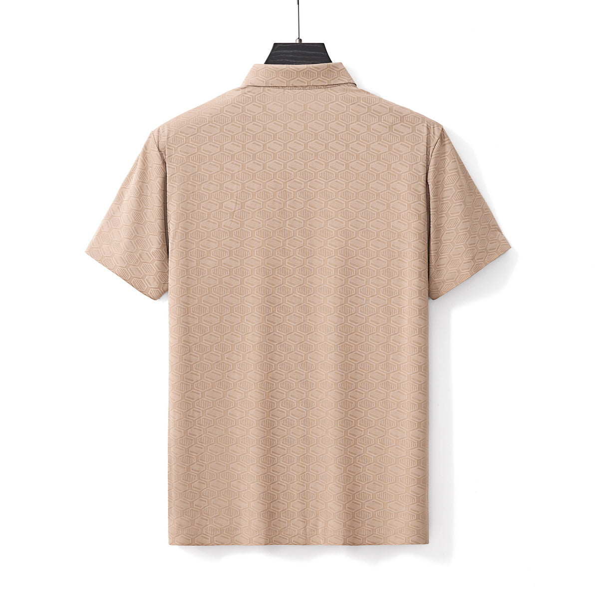 Geo Texture Stitchless Men's Polo Khaki - My Men's Shop