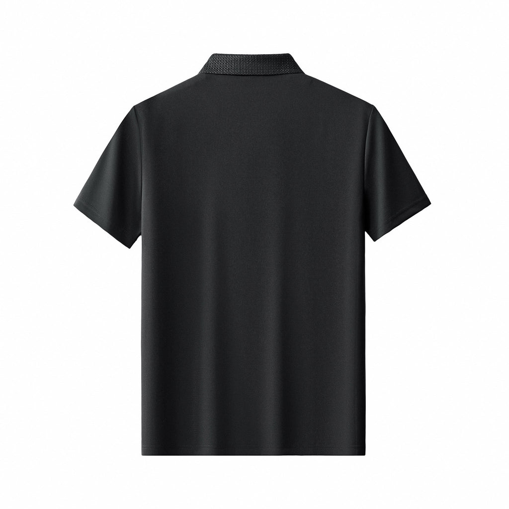 Stride Contrast Collar Polo BLACK - My Men's Shop