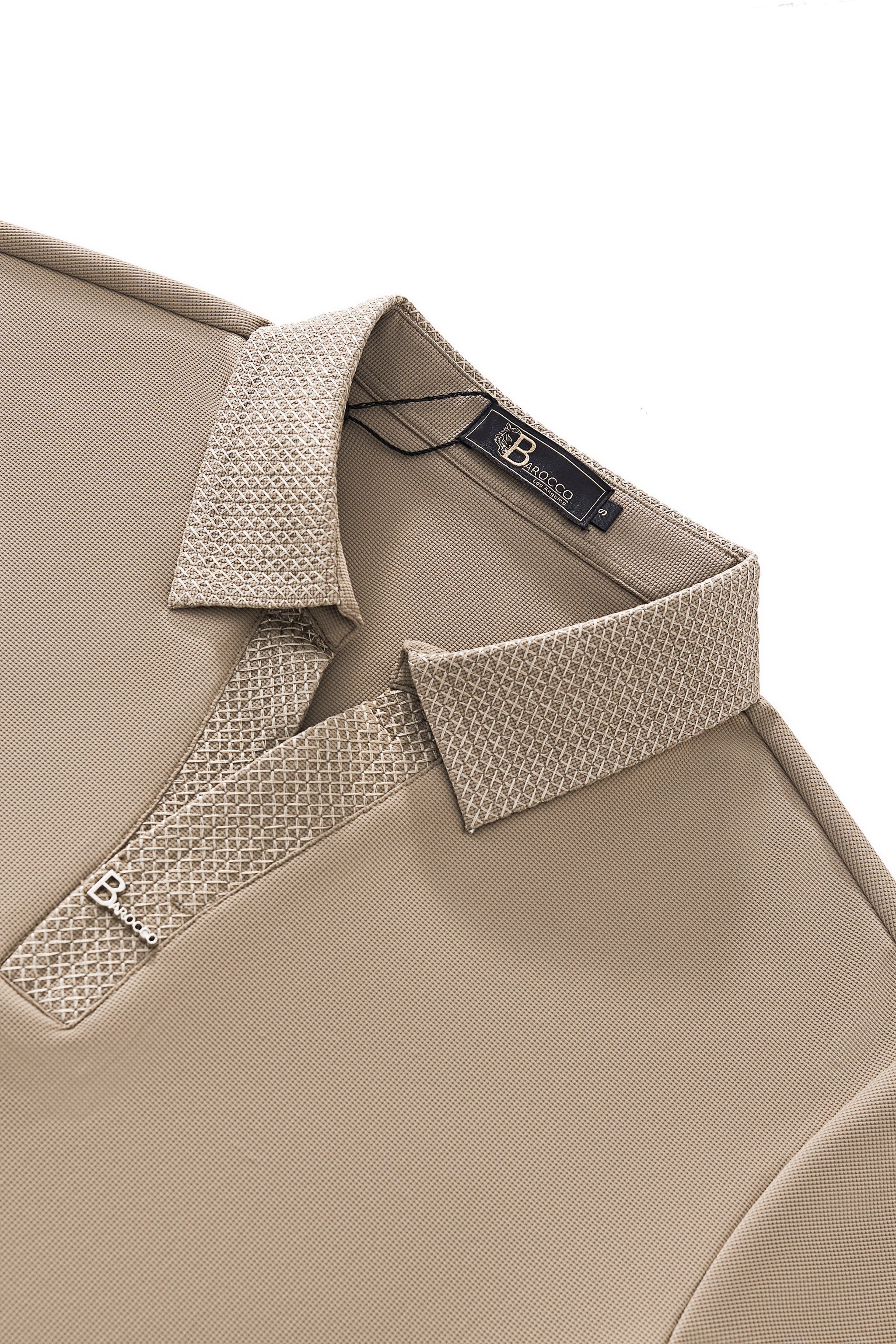 Stride Contrast Collar Polo KHAKI - My Men's Shop
