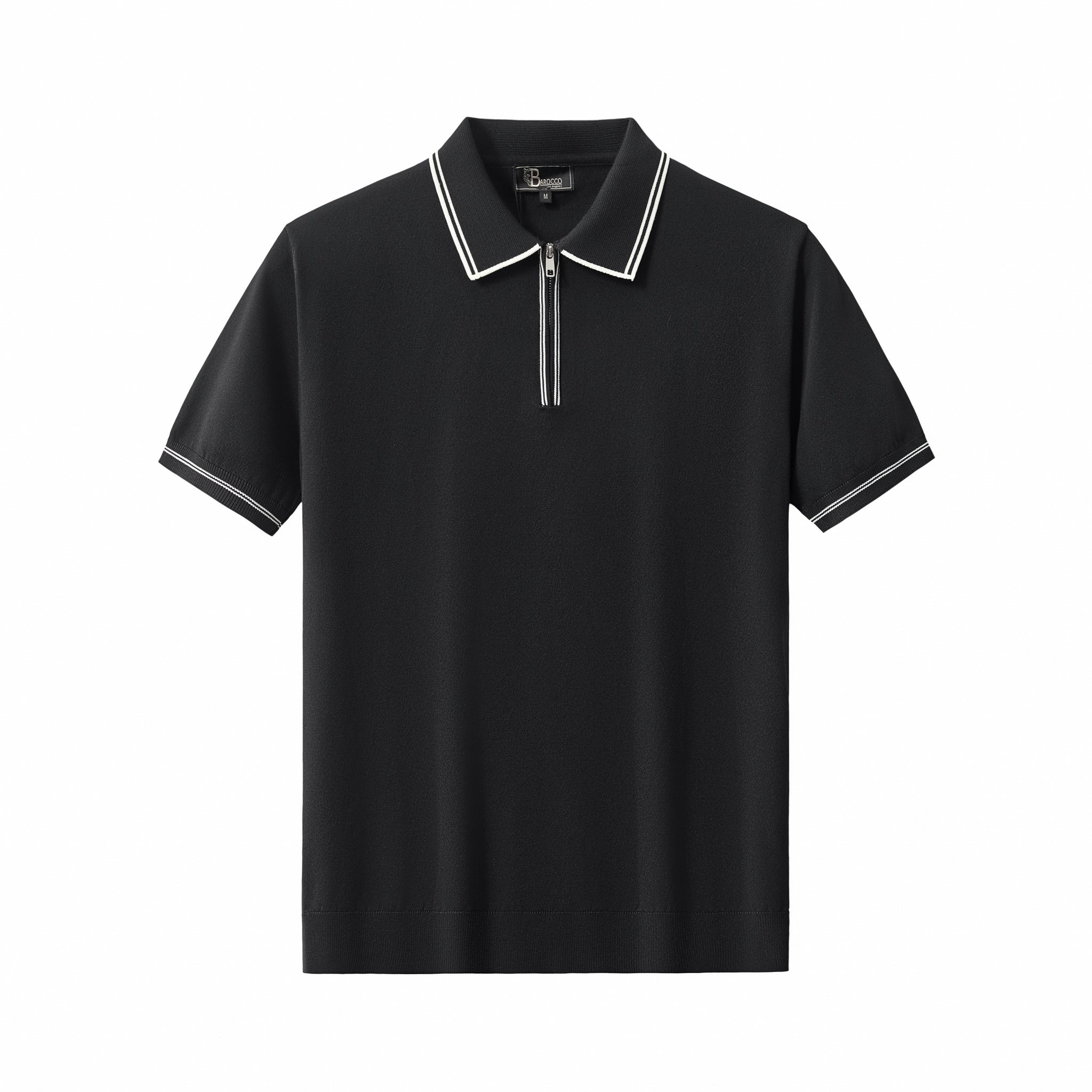Urban Pulse Zip Polo BLACK - My Men's Shop