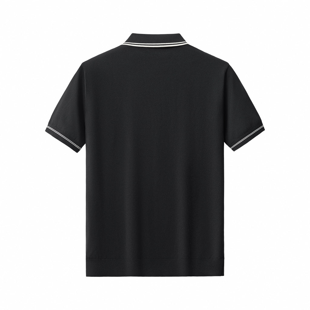 Urban Pulse Zip Polo BLACK - My Men's Shop