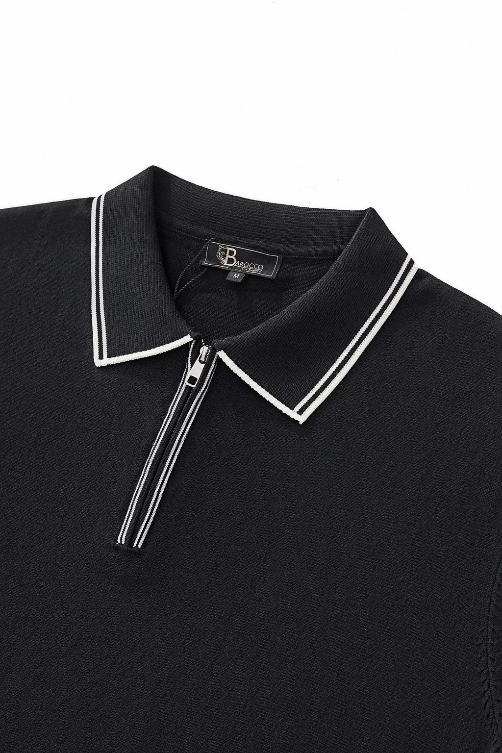 Urban Pulse Zip Polo BLACK - My Men's Shop