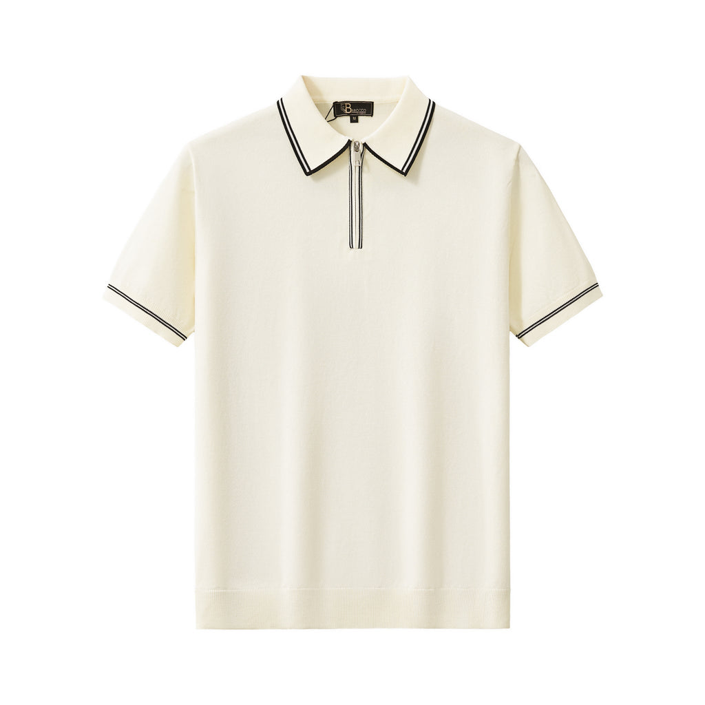 Urban Pulse Zip Polo IVORY - My Men's Shop
