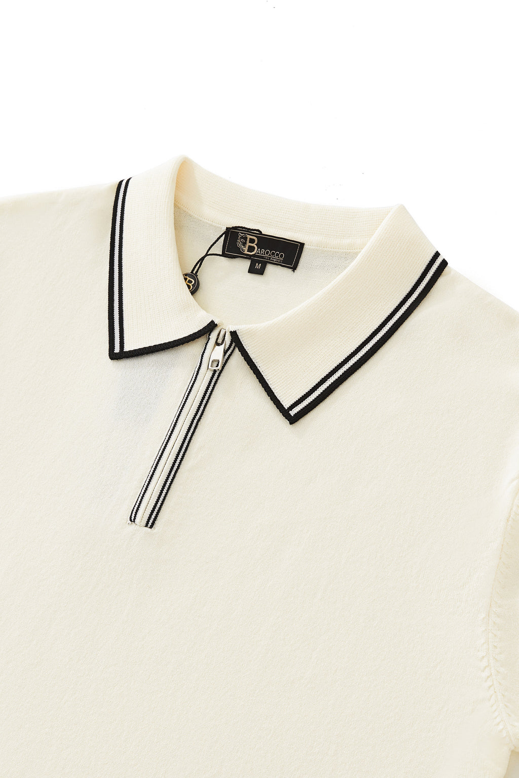 Urban Pulse Zip Polo IVORY - My Men's Shop