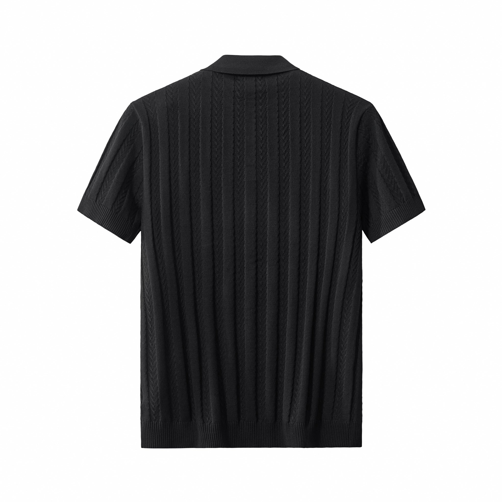 MetroLine Button Polo BLACK - My Men's Shop