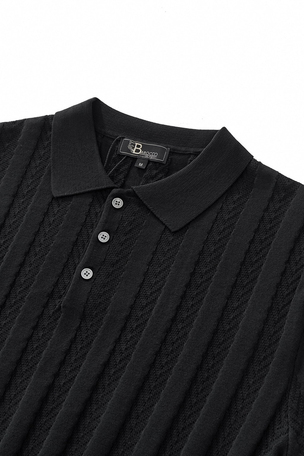 MetroLine Button Polo BLACK - My Men's Shop