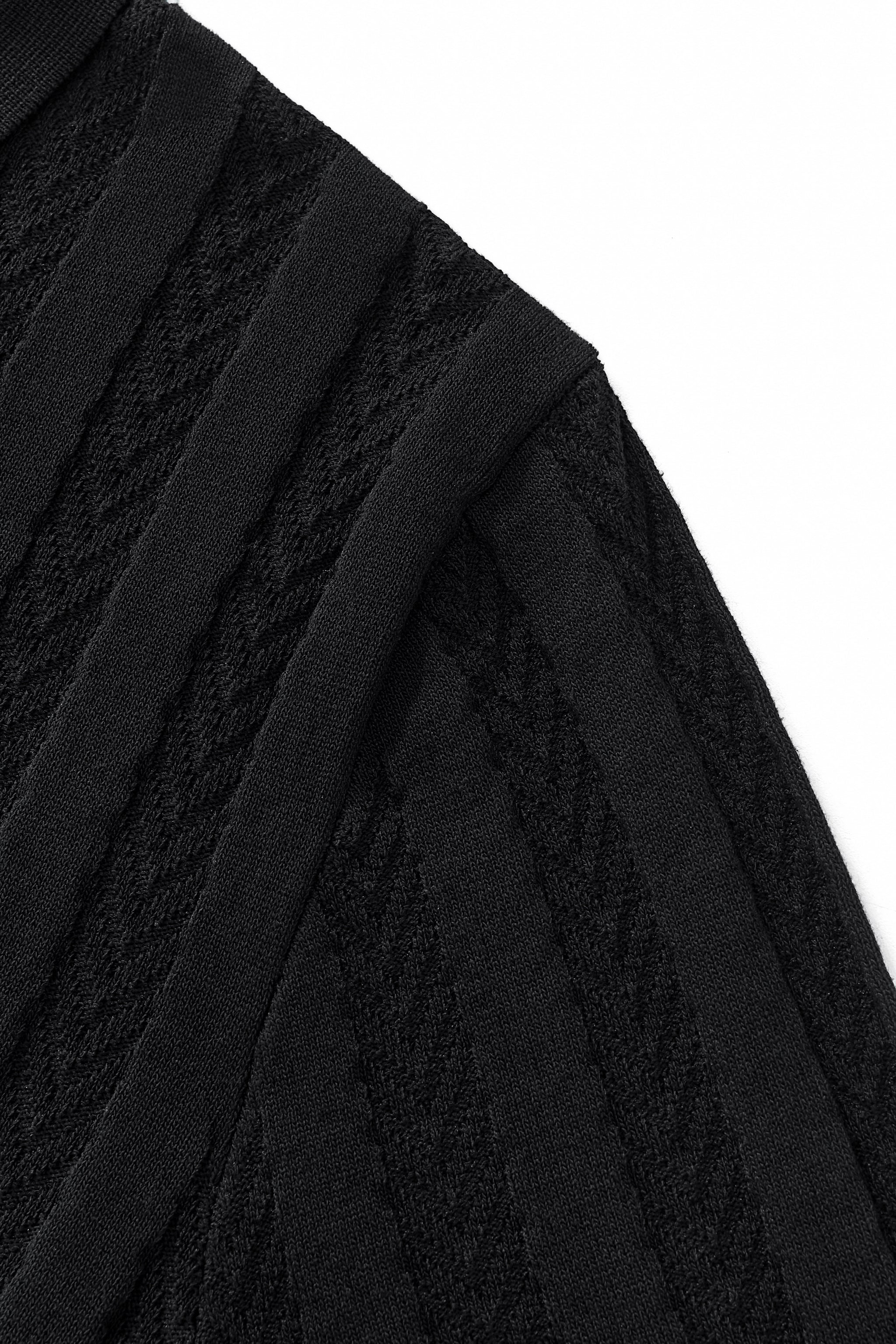 MetroLine Button Polo BLACK - My Men's Shop