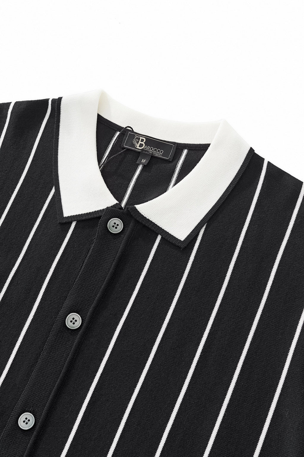 ModStripe Knit Shirt BLACK - My Men's Shop