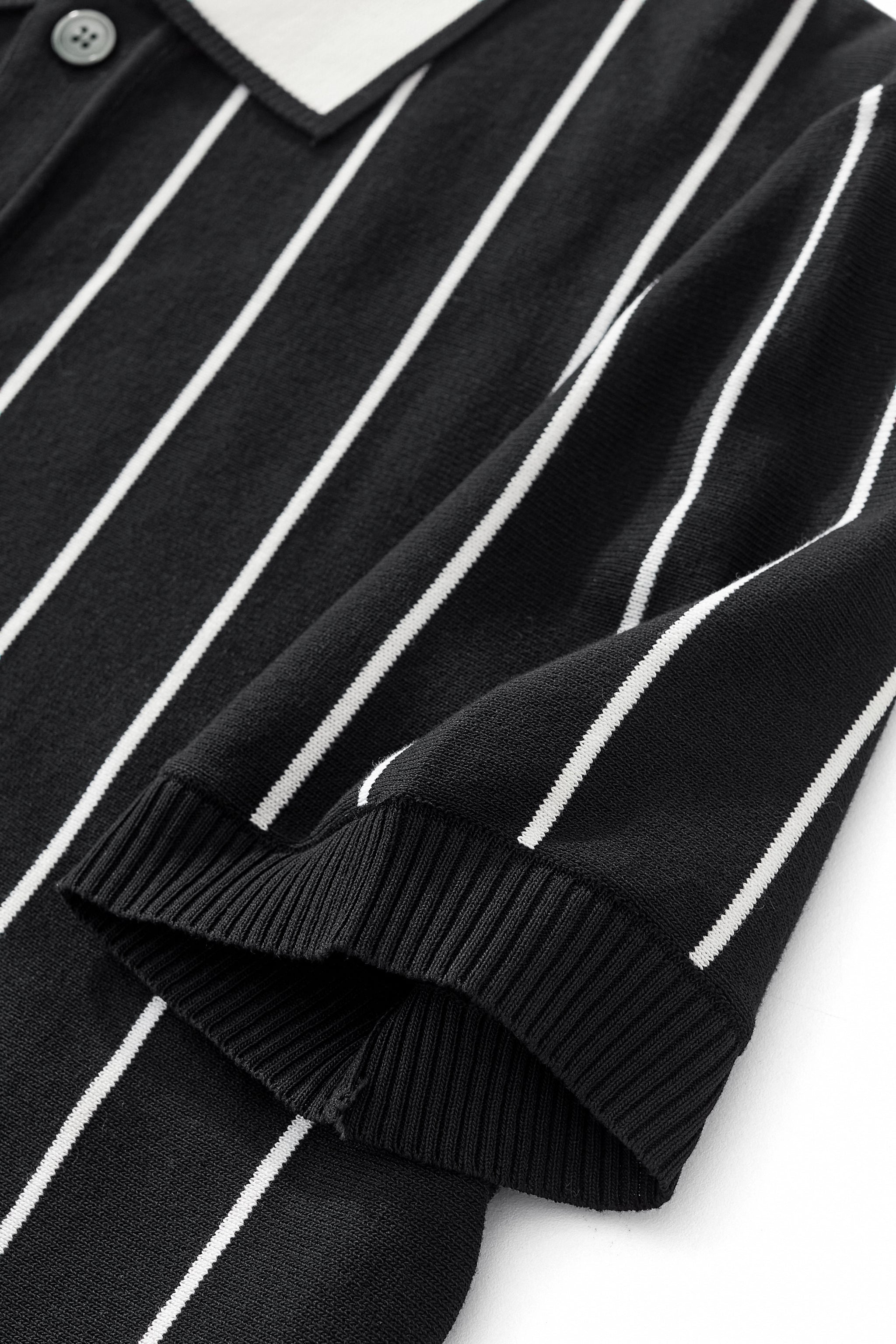ModStripe Knit Shirt BLACK - My Men's Shop