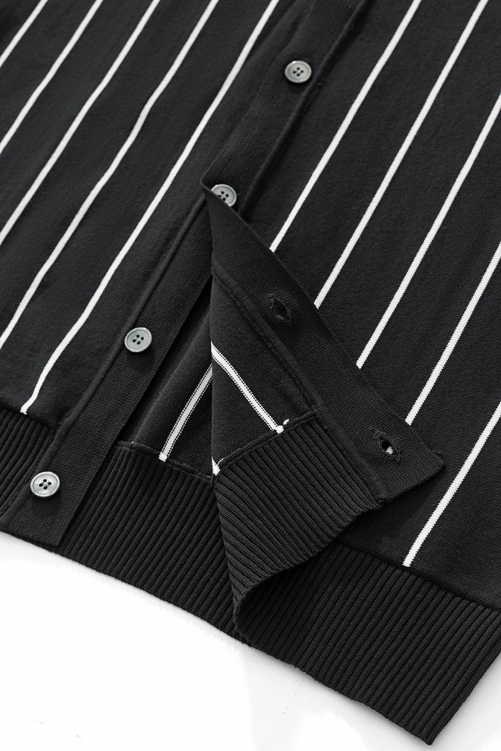 ModStripe Knit Shirt BLACK - My Men's Shop