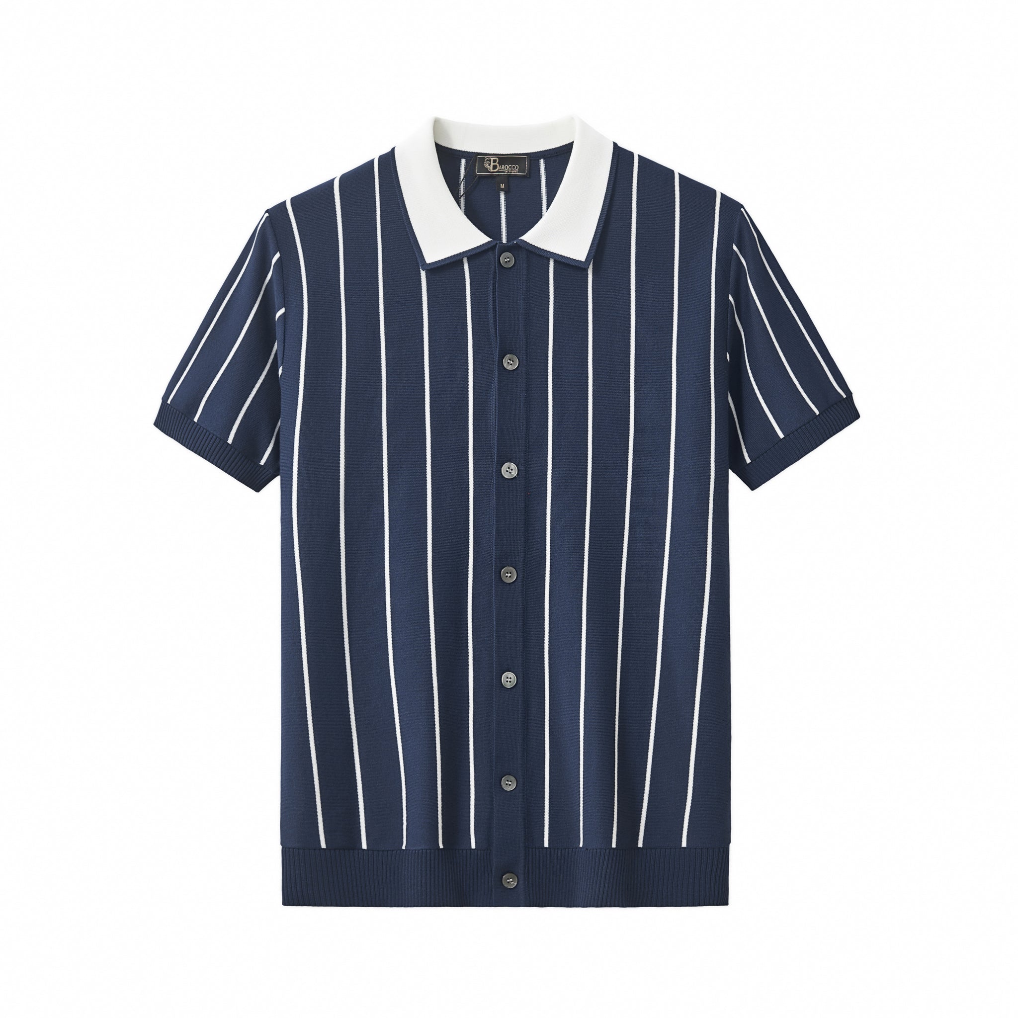 ModStripe Knit Shirt NAVY/WHITE - My Men's Shop