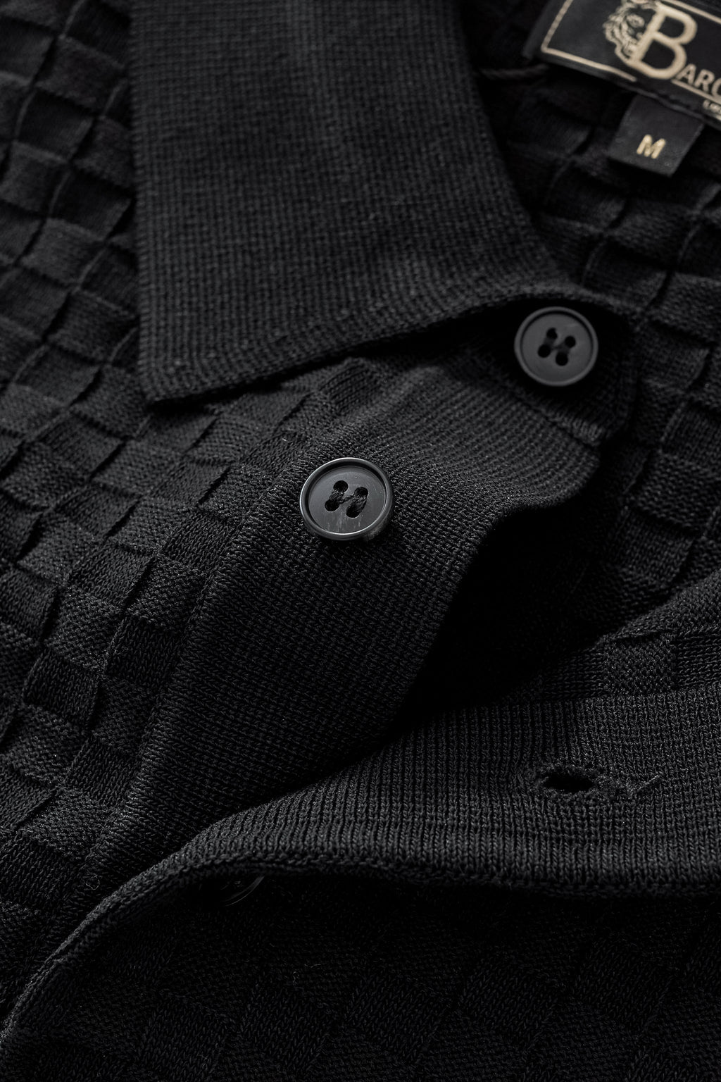PrimeKnit Button Polo BLACK - My Men's Shop