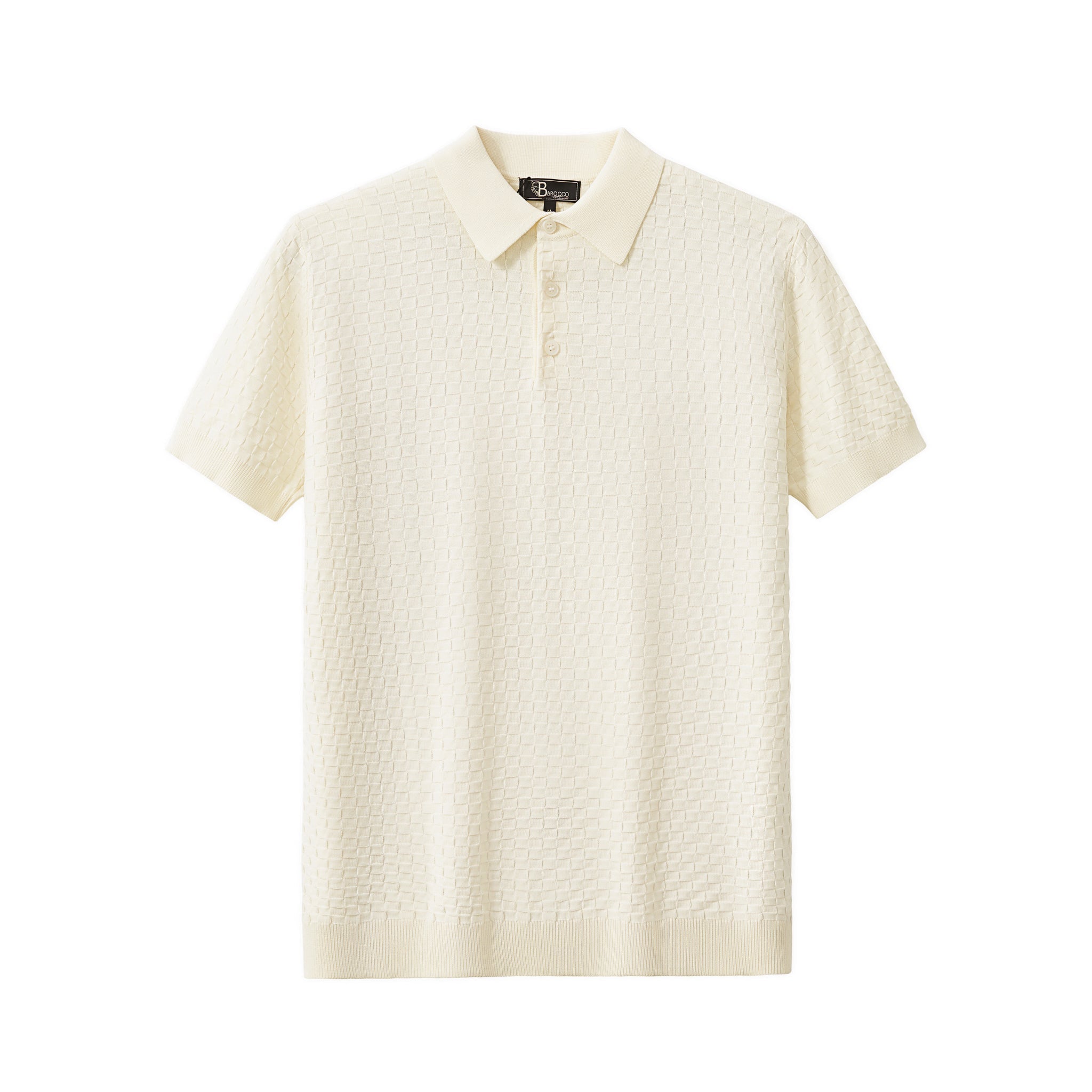 PrimeKnit Button Polo IVORY - My Men's Shop