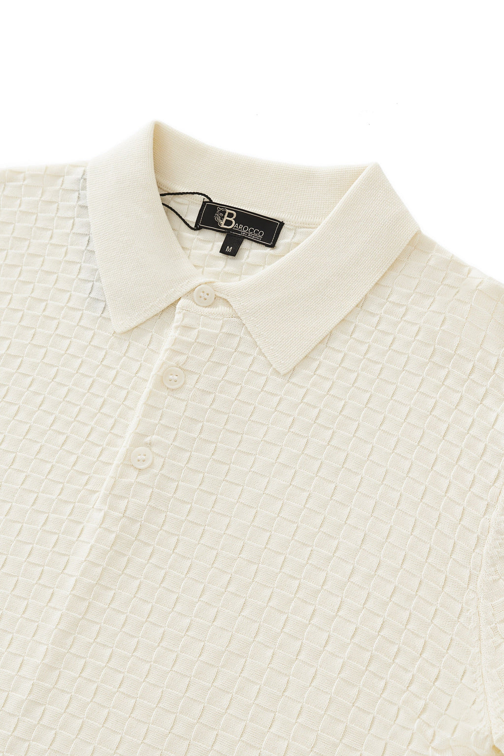 PrimeKnit Button Polo IVORY - My Men's Shop