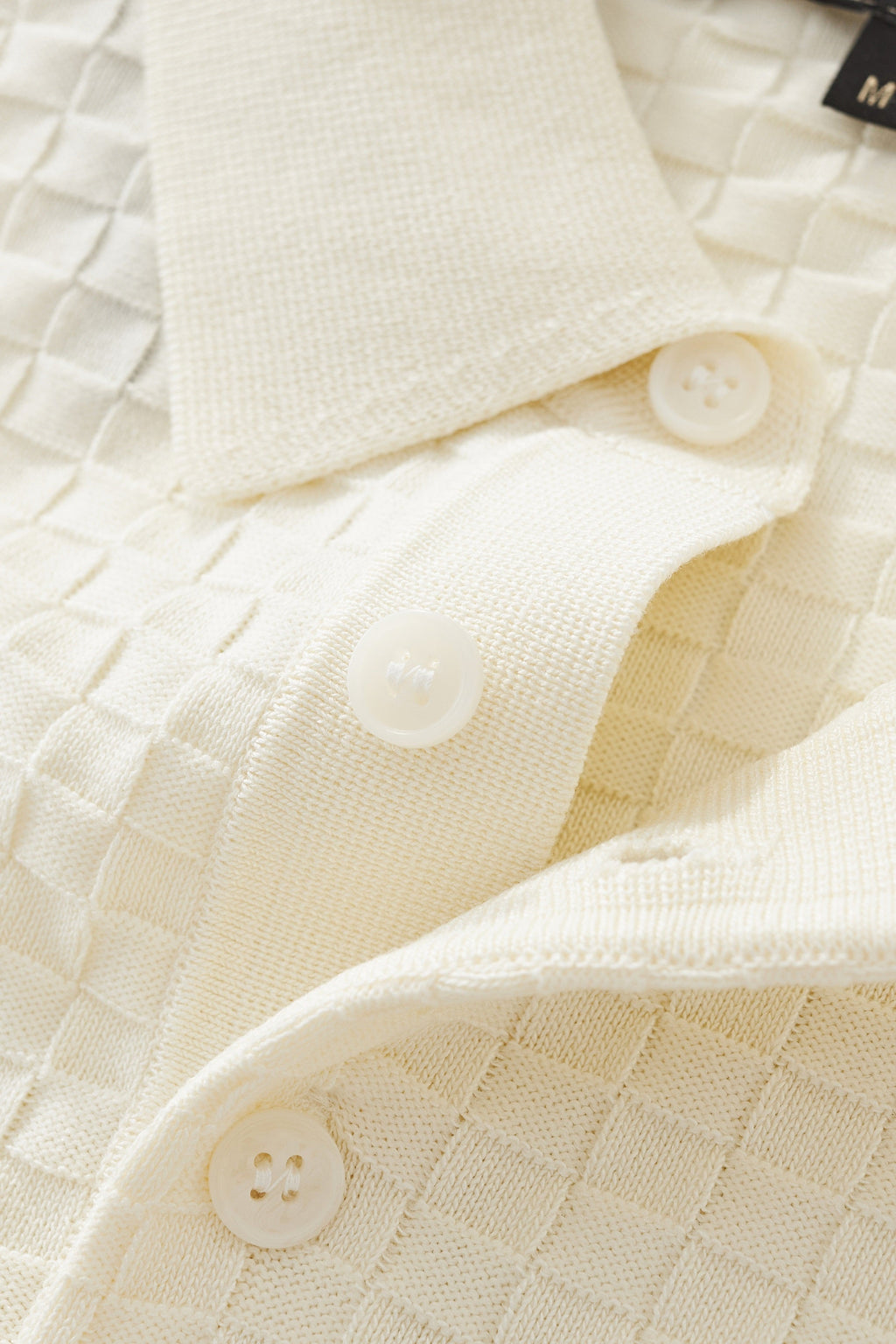 PrimeKnit Button Polo IVORY - My Men's Shop
