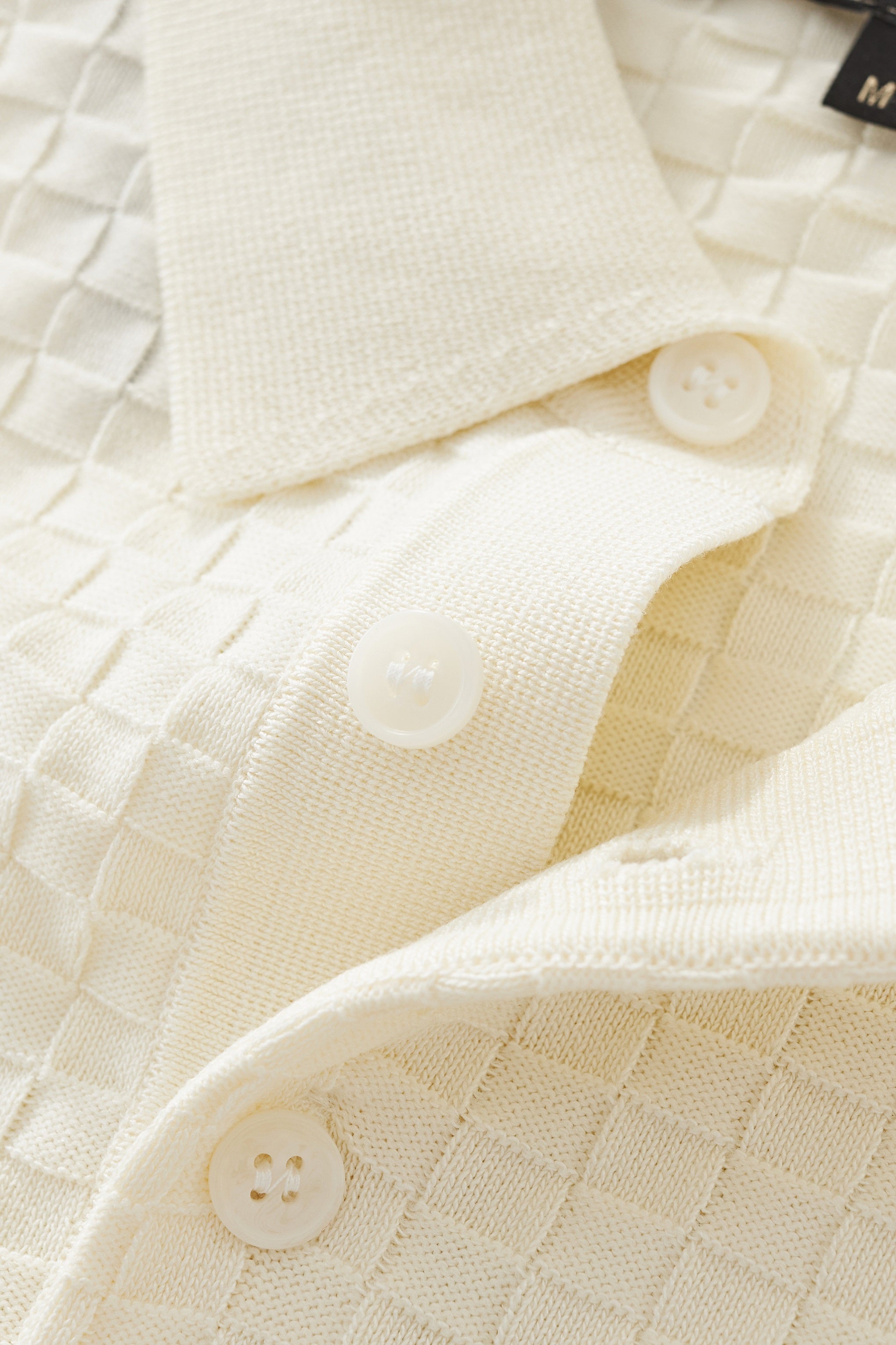PrimeKnit Button Polo IVORY - My Men's Shop