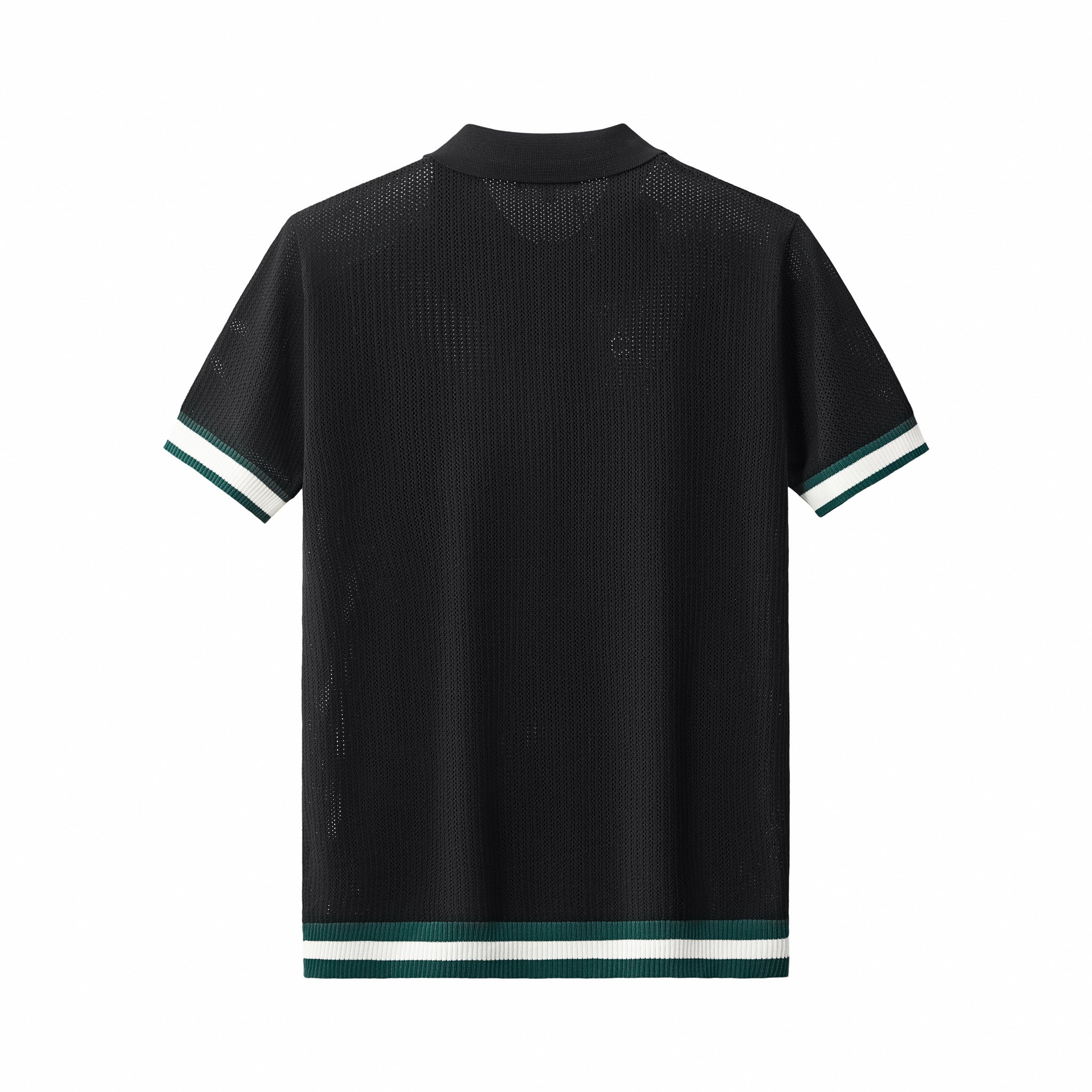 EdgeTrim Mesh Polo BLACK - My Men's Shop