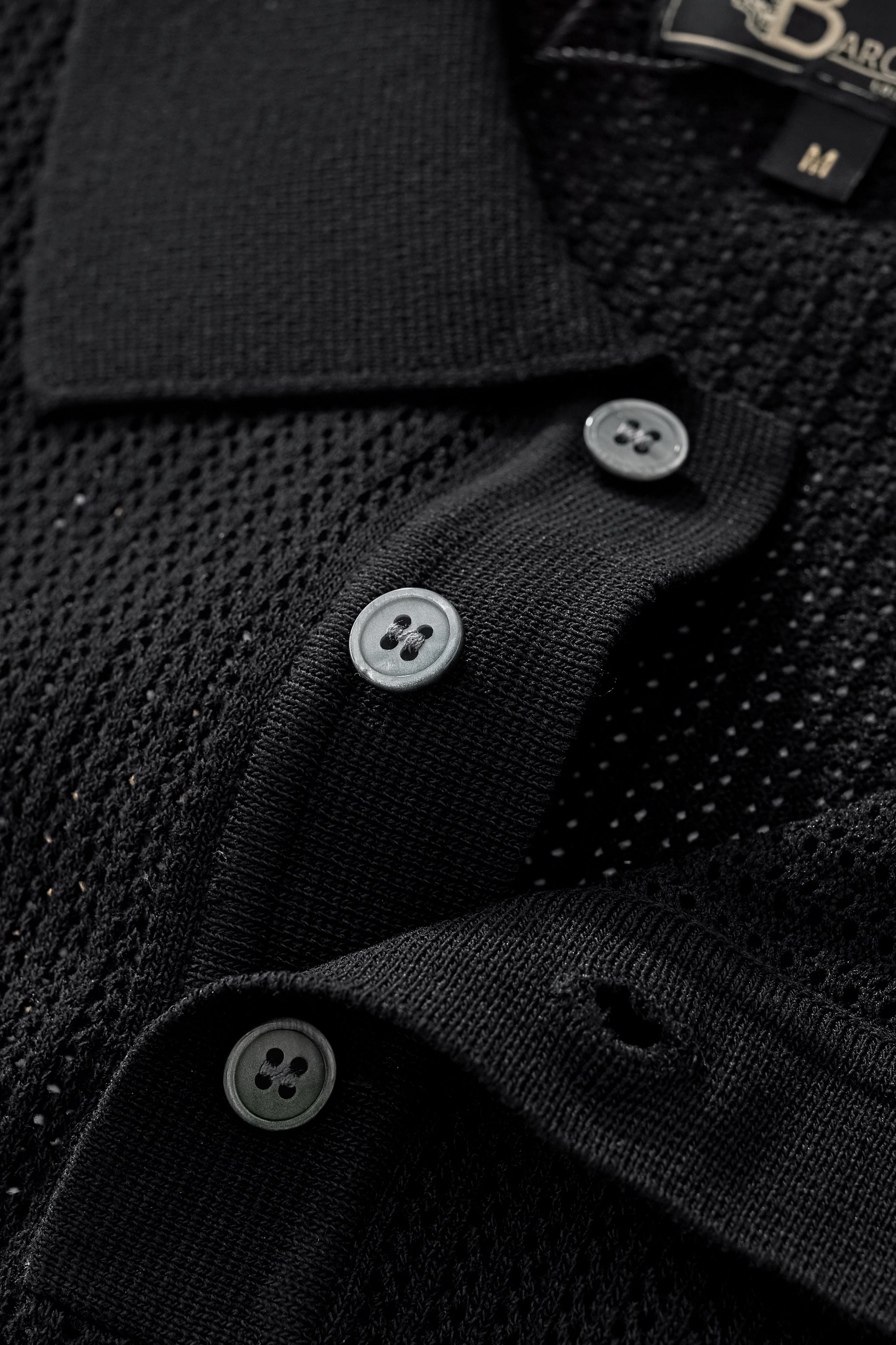 EdgeTrim Mesh Polo BLACK - My Men's Shop