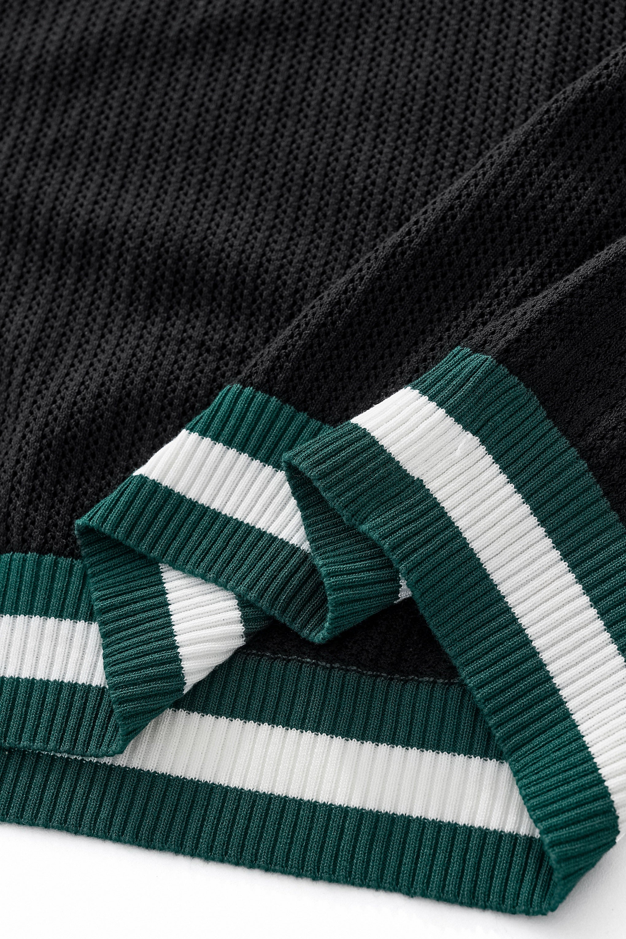 EdgeTrim Mesh Polo BLACK - My Men's Shop