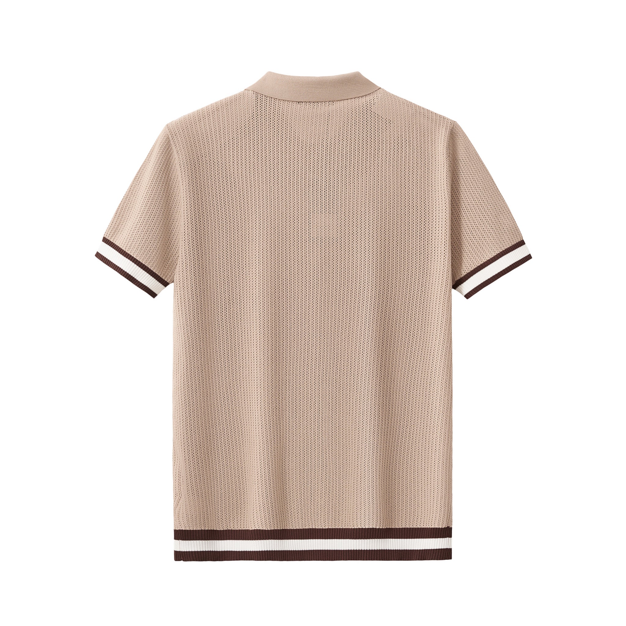 EdgeTrim Mesh Polo KHAKI - My Men's Shop