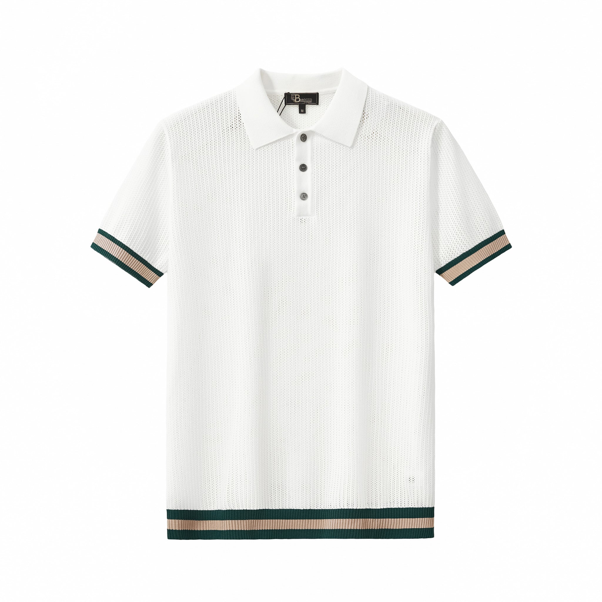 EdgeTrim Mesh Polo WHITE - My Men's Shop