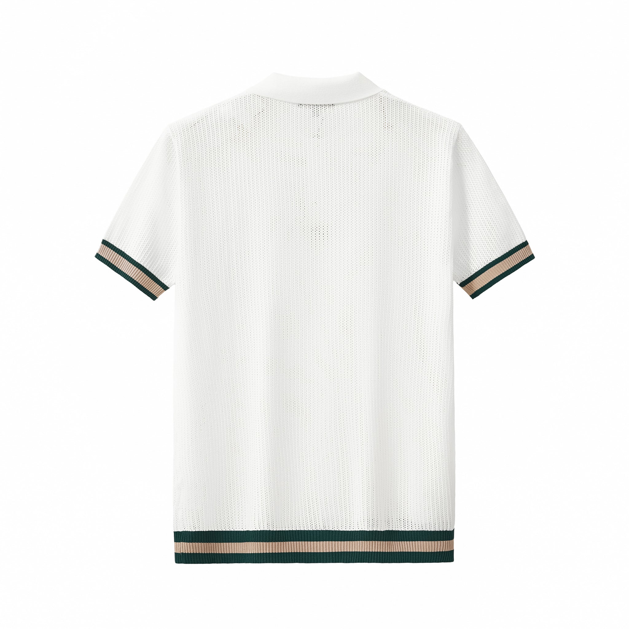 EdgeTrim Mesh Polo WHITE - My Men's Shop