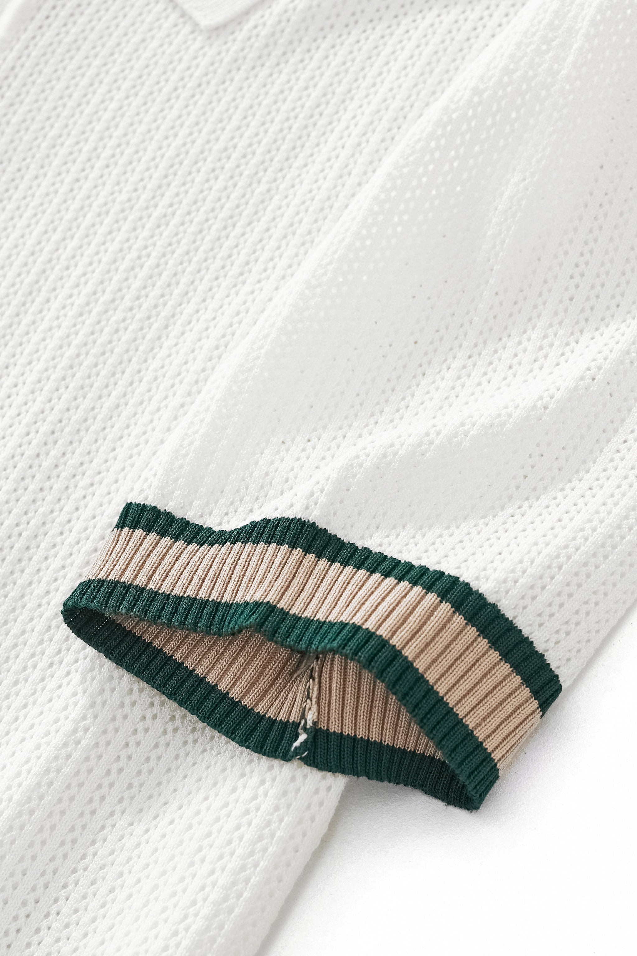 EdgeTrim Mesh Polo WHITE - My Men's Shop