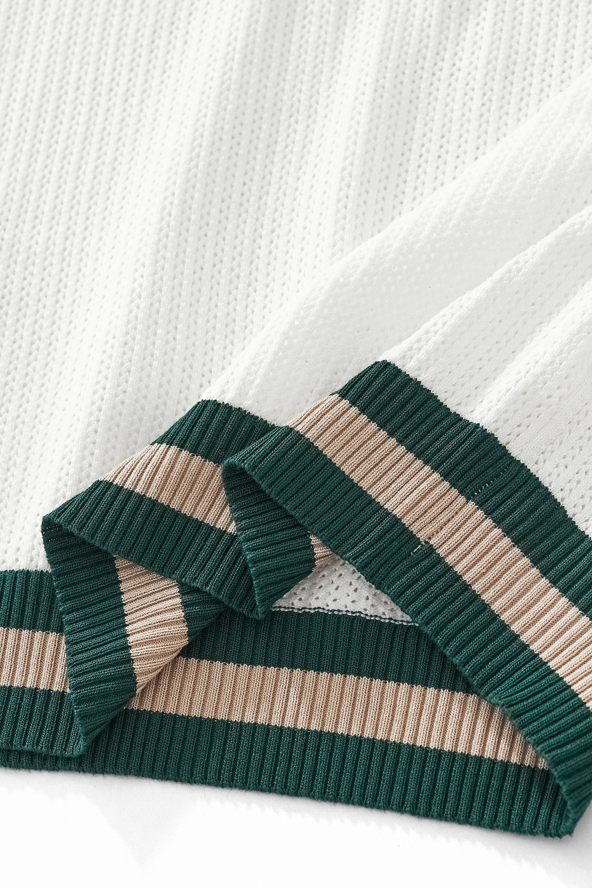 EdgeTrim Mesh Polo WHITE - My Men's Shop