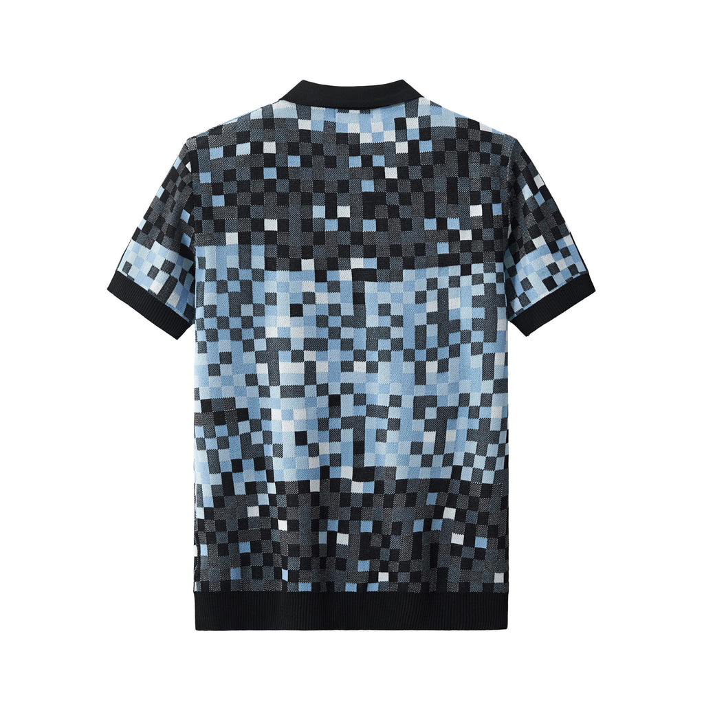 Pixel Fade Polo BLACK - My Men's Shop