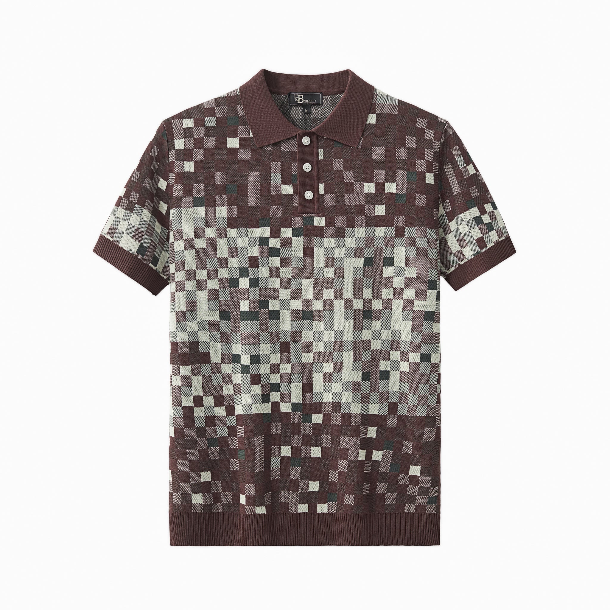 Pixel Fade Polo KHAKI - My Men's Shop