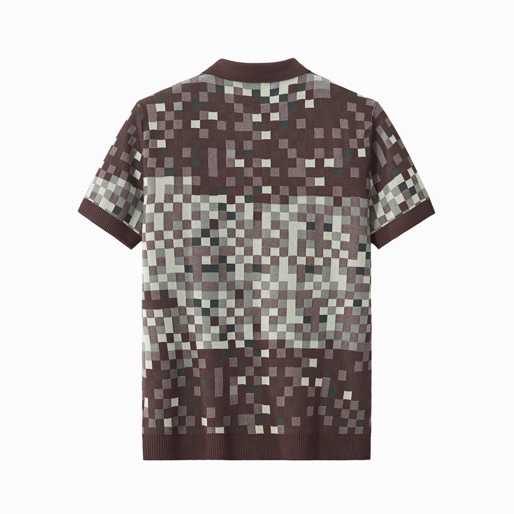 Pixel Fade Polo KHAKI - My Men's Shop