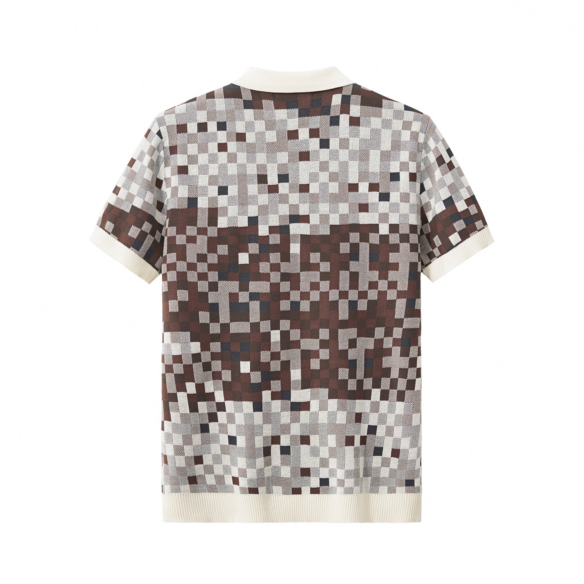 Pixel Fade Polo WHITE - My Men's Shop